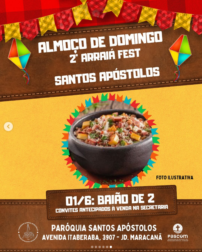  Arraiá com almoço especial, festa junina para família em São Paulo