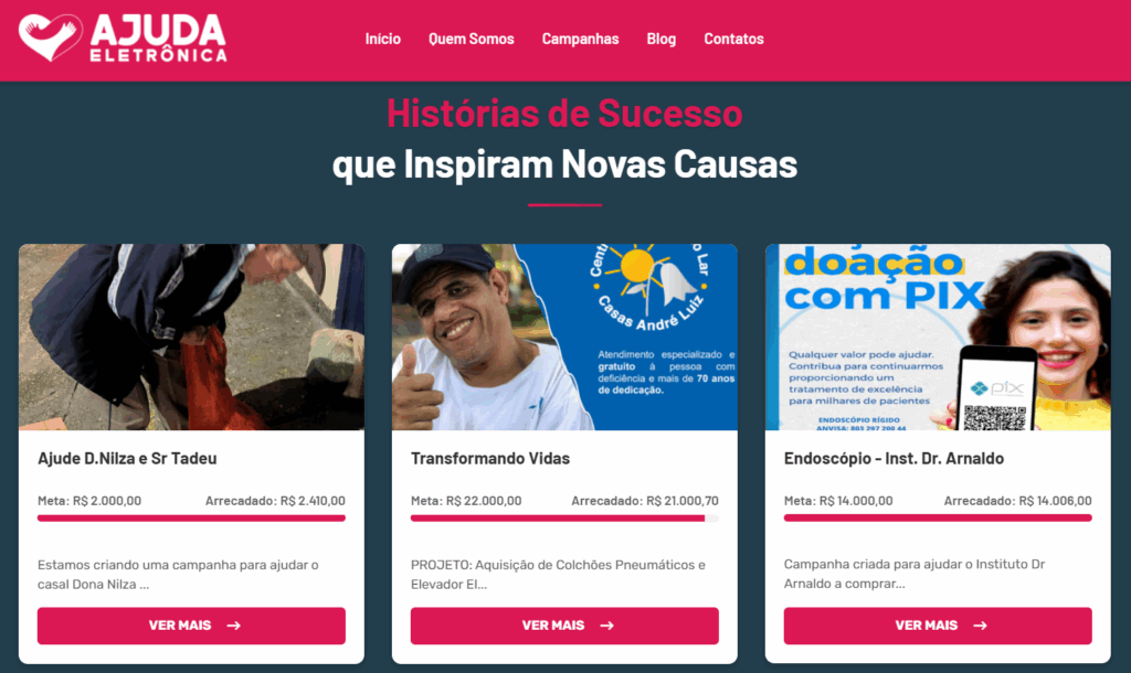 Casos de sucesso da plataforma Ajuda Eletrônica
