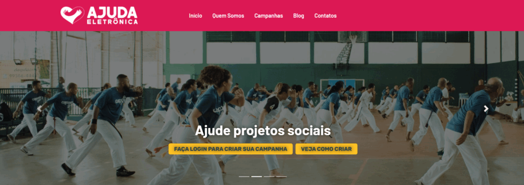 Plataforma de arrecadação de fundos para causas sociais