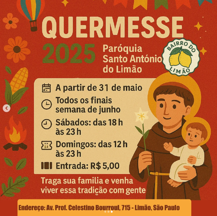 Quermesse Paróquia Santo Antônio do Limão em São Paulo