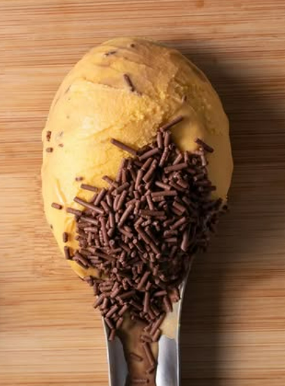 Gelato sabor bolo de cenoura, carro chefe da Dezato Gelato na zona norte de são paulo