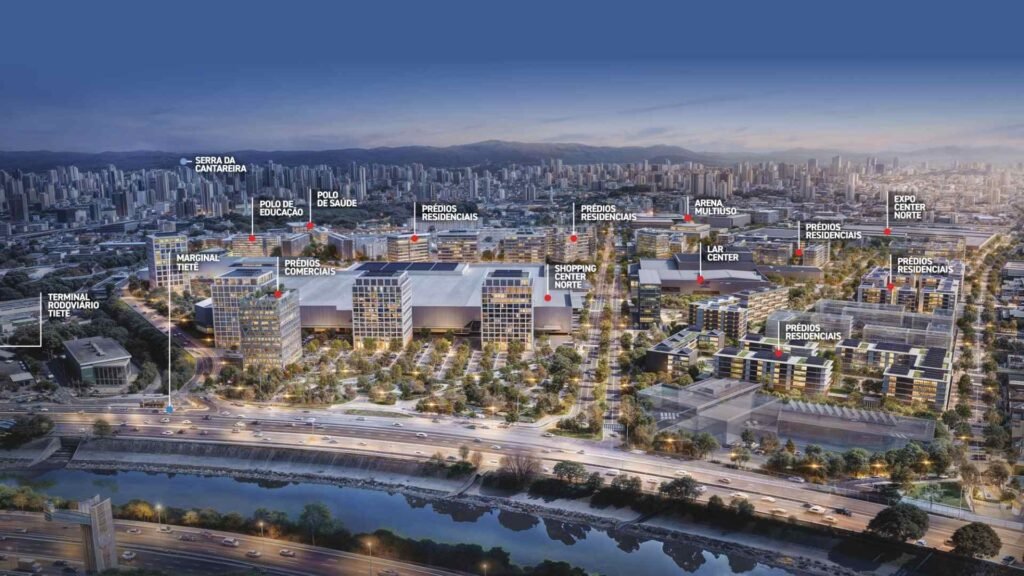 planejamento da cidade center norte, na zona norte de são paulo