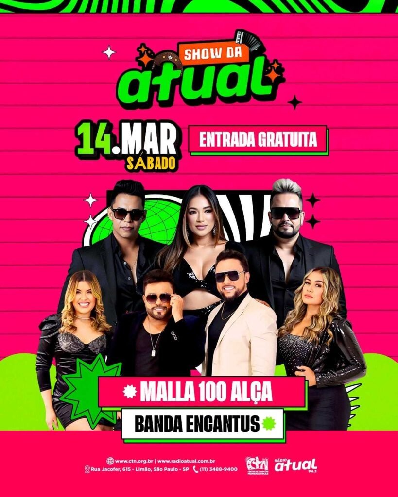 Show da Atual leva shows gratuitos para a população da zona norte de são paulo
